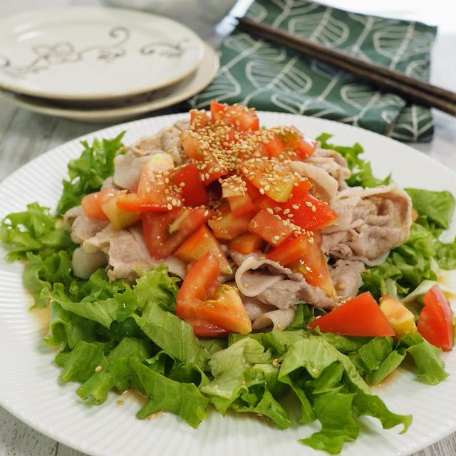 【サラダぶたしゃぶ】豚肉がパサつかない、しっとり美味しい豚しゃぶの作り方。