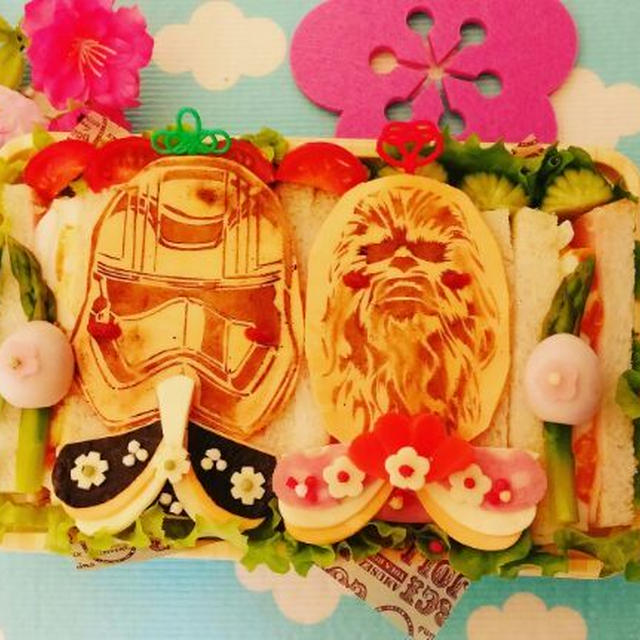 STARWARS　ｃharacter bento☆ひなまつりバージョン♪キティとダニエルのひなまつり弁当