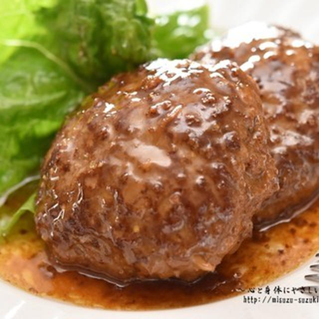 【レシピ・主菜・動画・冷凍作り置き】ソースが絶品！！ふっくらジューシー粒マスタードの照り焼きハンバーグ