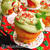 抹茶チーズクリームでクリスマスマフィン