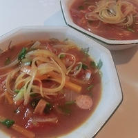 トマトスープパスタ！！