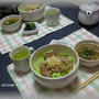 豚トロ丼と中華スープ
