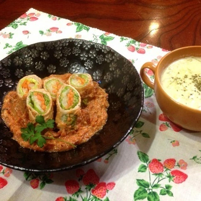 TRUNK ＊ chikageさん♬の豆乳トマトクリームde豚キャベツロール♪