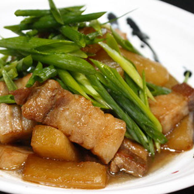 ３６５日野菜レシピNo.３１７「めんつゆで作る豚バラ大根」
