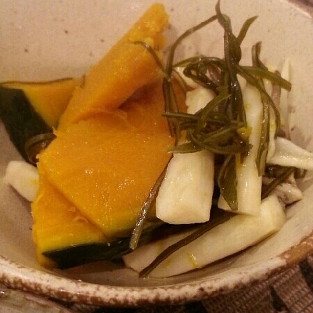 かぼちゃで酢の物