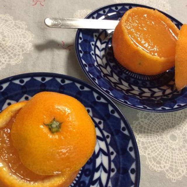 冬のデザート、みかん寒天