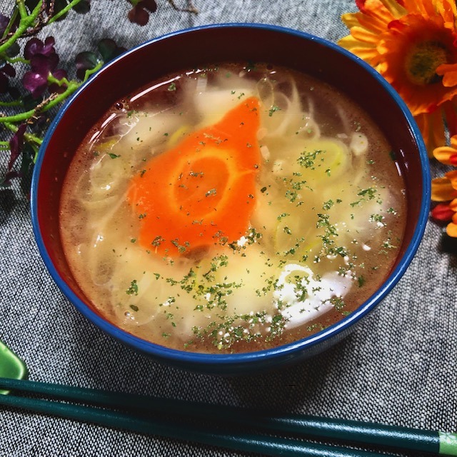 広島市矢野公民館男性料理教室☆2018.12白葱のコンソメスープ