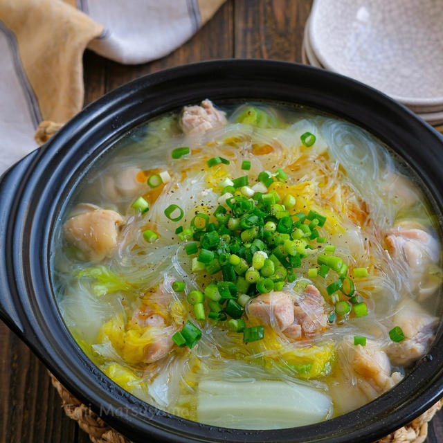 鶏と白菜の旨塩春雨スープ鍋
