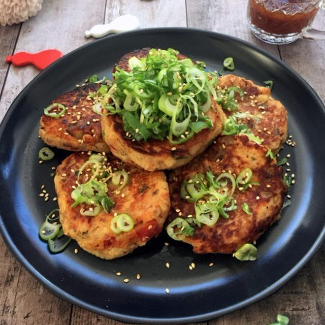 おせちの煮ものでお好み焼き風～リメイク料理！！