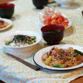 昨日の晩ごはんは炭水化物×炭水化物Σ(ﾉ∀｀)ﾍﾟｼｯ