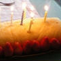 お誕生日のロールケーキ