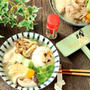 昼カフェ★鍋焼き風ちからうどん・雪だね～