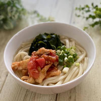 レンジで簡単♪トマトと薄揚げの甘辛煮