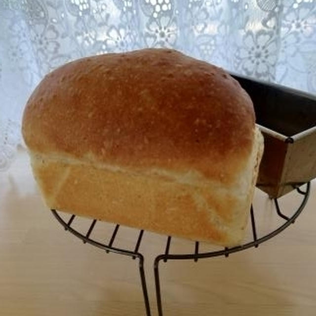 白ごま食パン♪赤辛麹の肉野菜炒めサンド♪