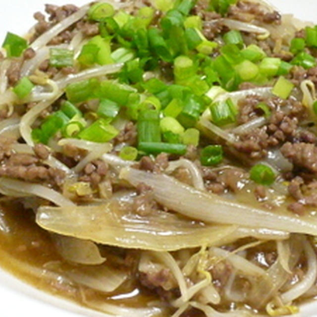 もやしと玉ねぎの麻婆風