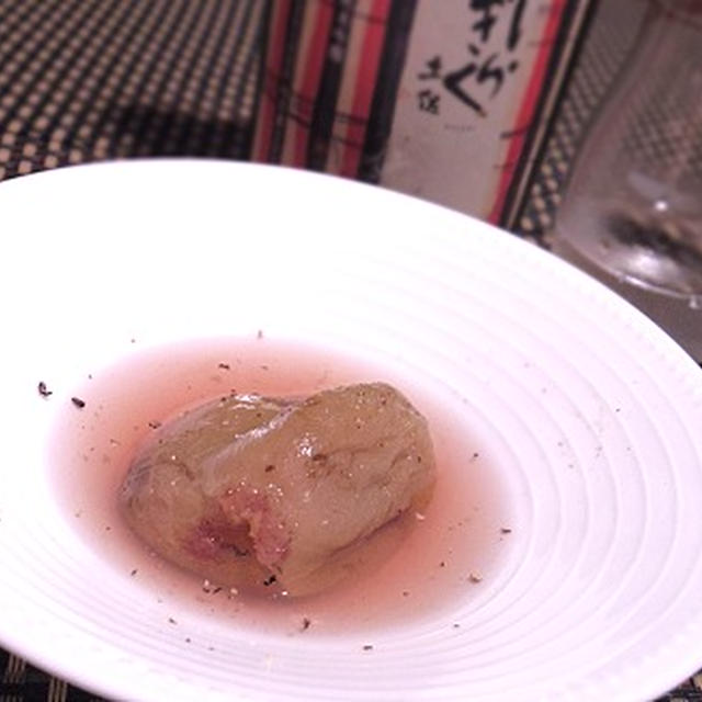 無花果日本酒コンポート、林檎と梨の白和え、秋鮭の燻製でひやおろし満喫の夜