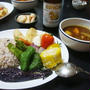 夏野菜のスープカレー＆サバ缶ドライカレー