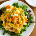 【レシピ】レンジで手軽に♬かぼちゃと卵のデリ風サラダ