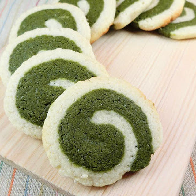 うず巻きがかわいい!トースターで抹茶のアイスボックスクッキーレシピ