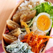 なるべく素早く作れるように…！　夫のわっぱお弁当