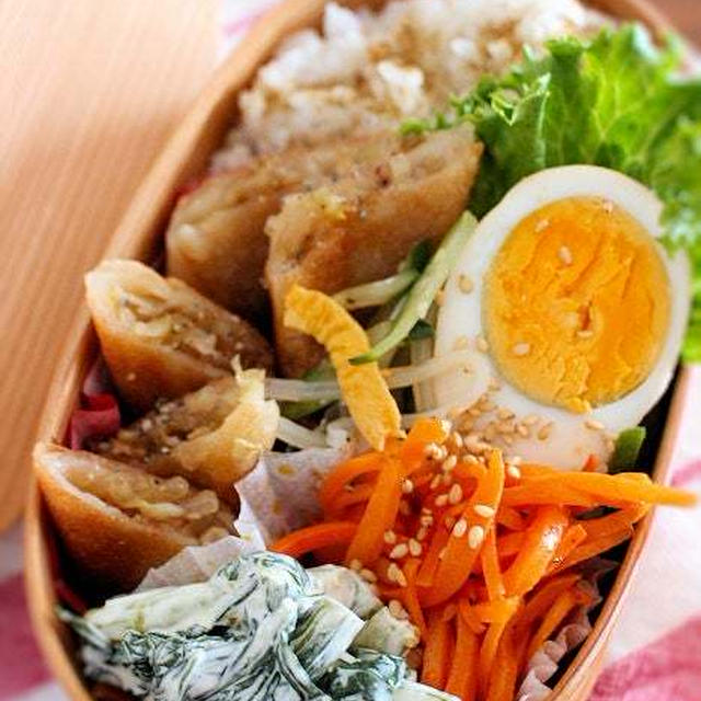 なるべく素早く作れるように…！　夫のわっぱお弁当