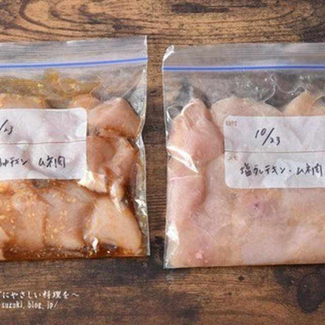 お弁当作りや夕飯作りを楽にする！ヘルシーな下味冷凍2品