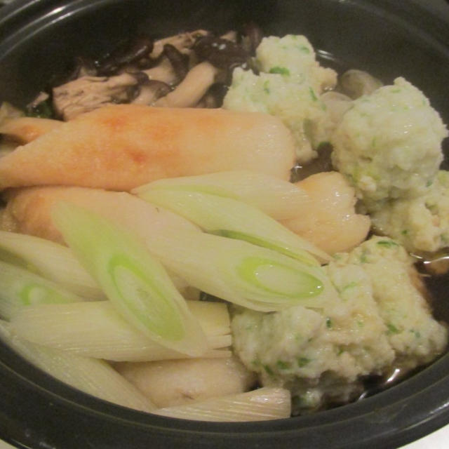 【旨魚料理】ヤリイカ団子ときりたんぽ鍋