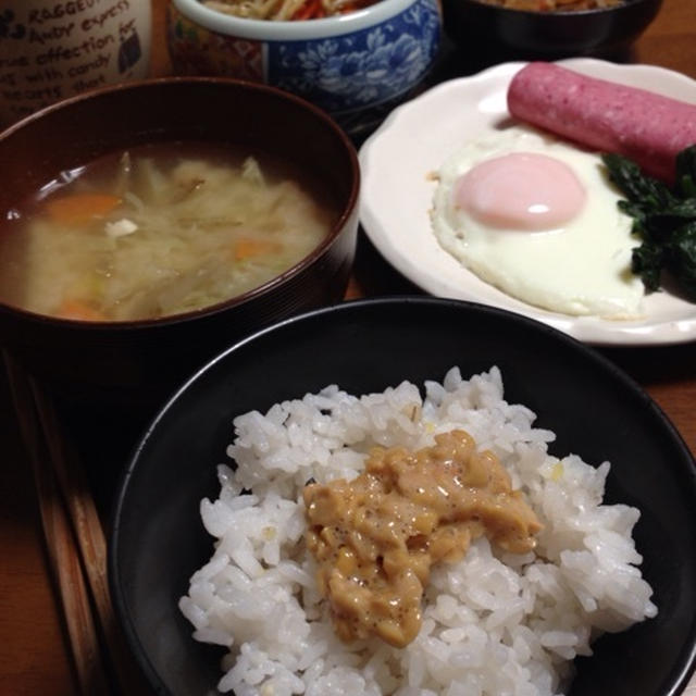 連休初日~遅めの朝ご飯♪