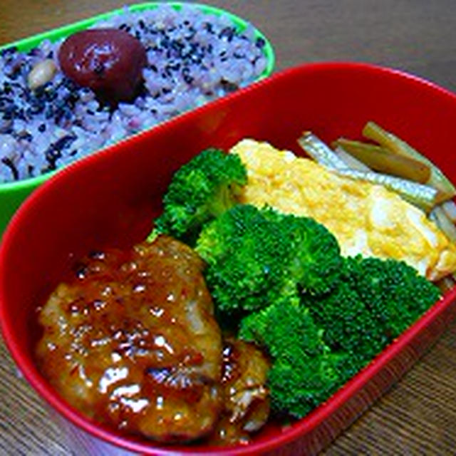 『豚肉のWチリソース』のお弁当♪