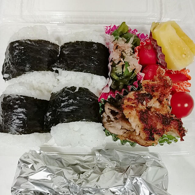 ３月１５日(月)のお弁当　本気のテキトーとんかつ