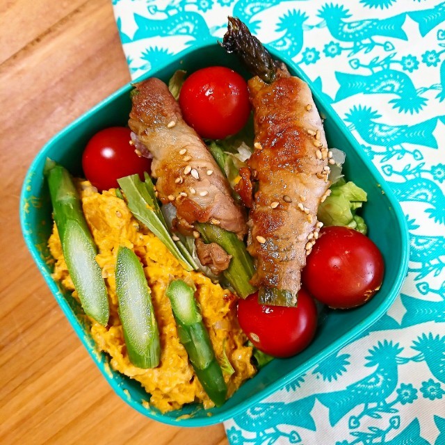 低糖質弁当！アスパラの豚肉巻き