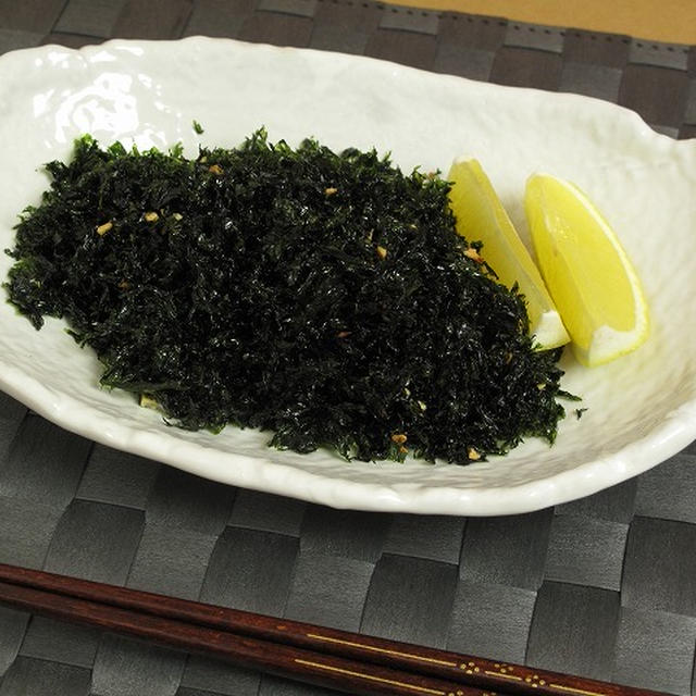 焼バラ海苔のにんにく炒め