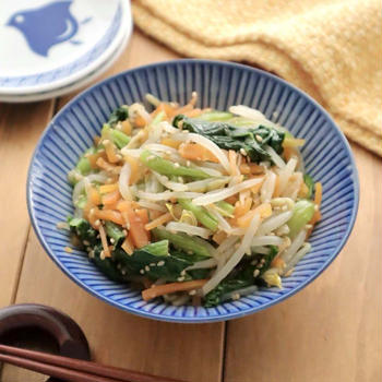 レンジで簡単一品！もやしを使った絶品ナムル♪