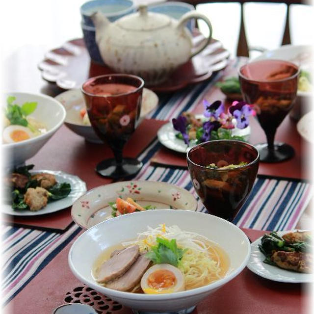 柚子醤油らーめん。　と　お昼ごはん。