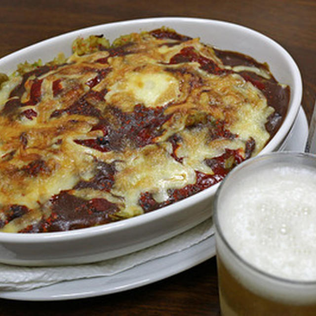 控えめに「焼きカレー」