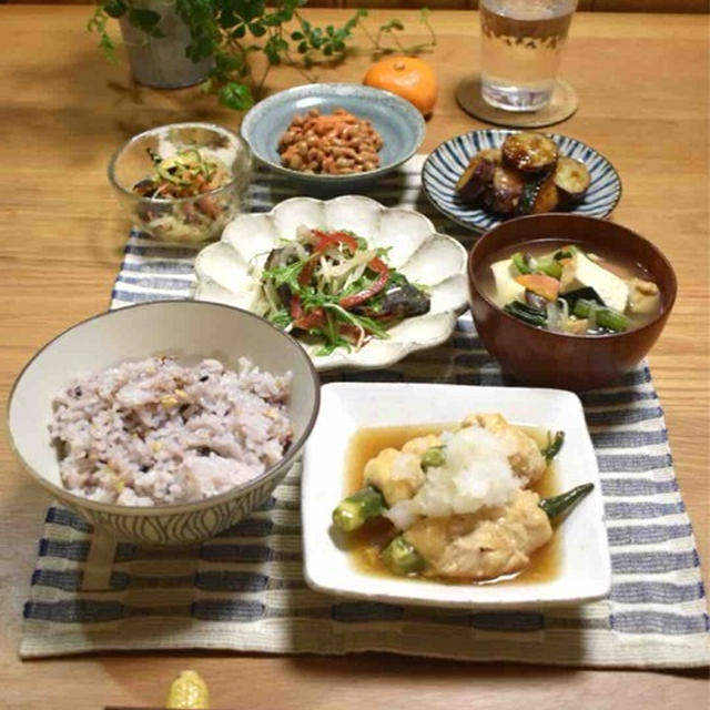 【レシピ】鶏ささみオクラロール餡✳︎ほっこりおかず✳︎ヘルシー…受験生応援晩ごはん。