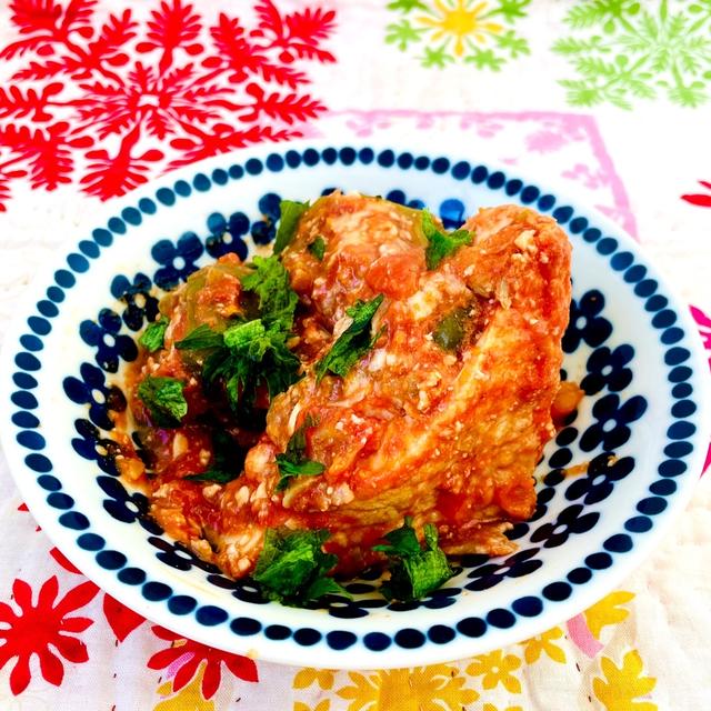 厚揚げの肉詰めとトマトのナンプラー煮込み♡ベトナム家庭料理♪スパイスアンバサダー♡