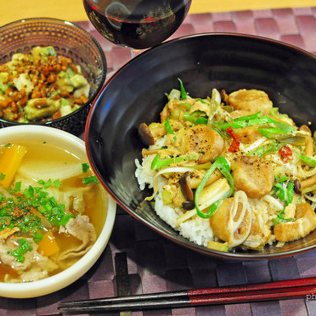 ４月２３日　火曜日　豚汁＆卵丼（前日の晩ごはん）