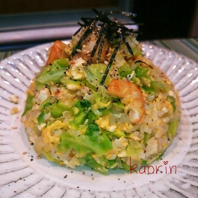 大量キャベツと豆腐のエビ塩炒飯❤痩せ活番長オススメ