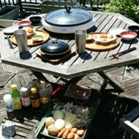 バルコニーでBBQ 自粛中の楽しみ