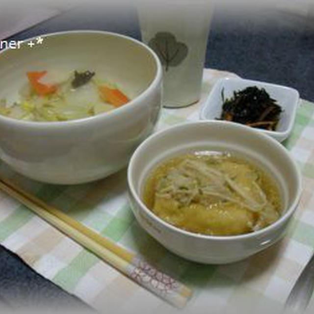 中華丼と揚げ出し豆腐