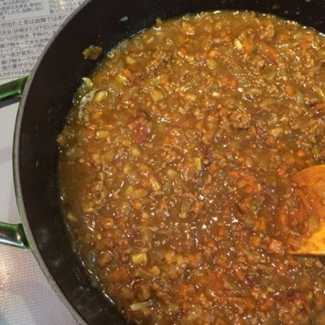 ブレイザーでジュンジュンさんのドライカレーと情けない三男。