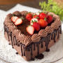 バレンタイン♡生チョコガナッシュハートのケーキ
