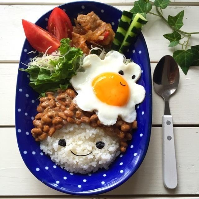 納豆デコごはん＊朝ごはん