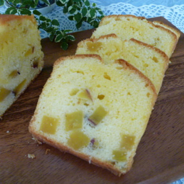 さつま芋の甘煮でケーキ♪