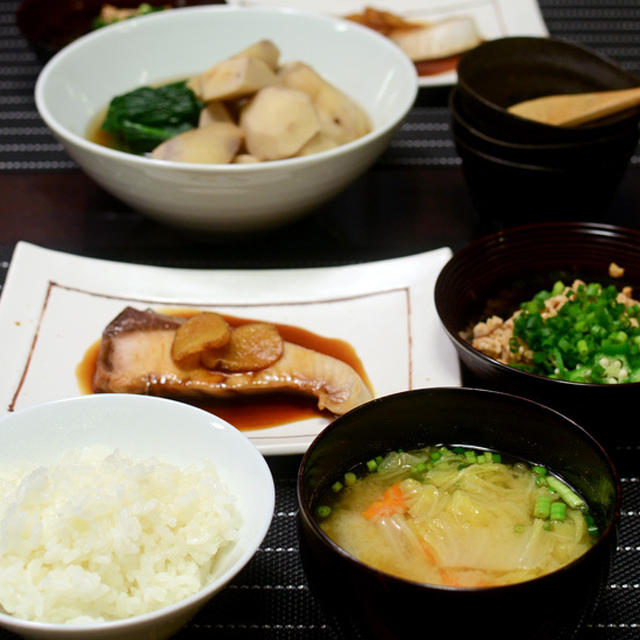ぶりの煮つけなど