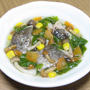真鱈の野菜あんかけ✽真鱈とレタスのオイスターソース蒸し炒め
