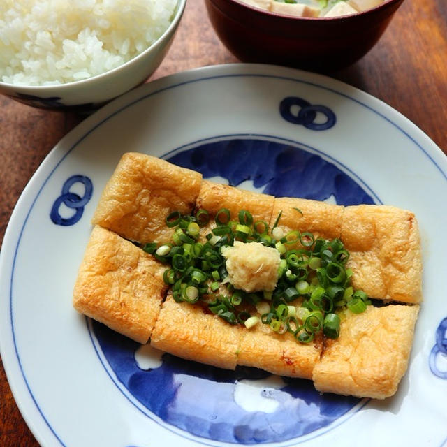 カリカリ油揚げの生姜醤油【#節約　#ヘルシー　#フライパンひとつ】