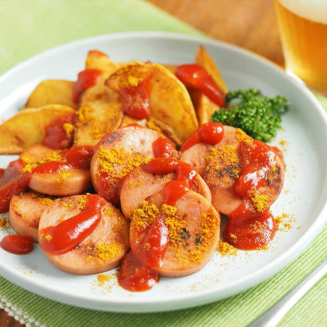 ベビーハムのカリーヴルスト風　、　カレー粉とタバスコケチャップでお手軽おつまみ！お手軽だけど満足感は◎