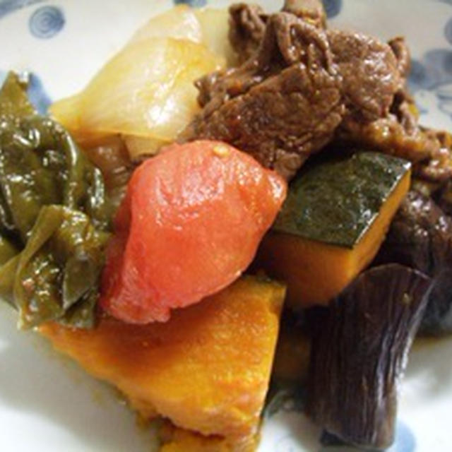 牛肉と五色野菜の変わり煮